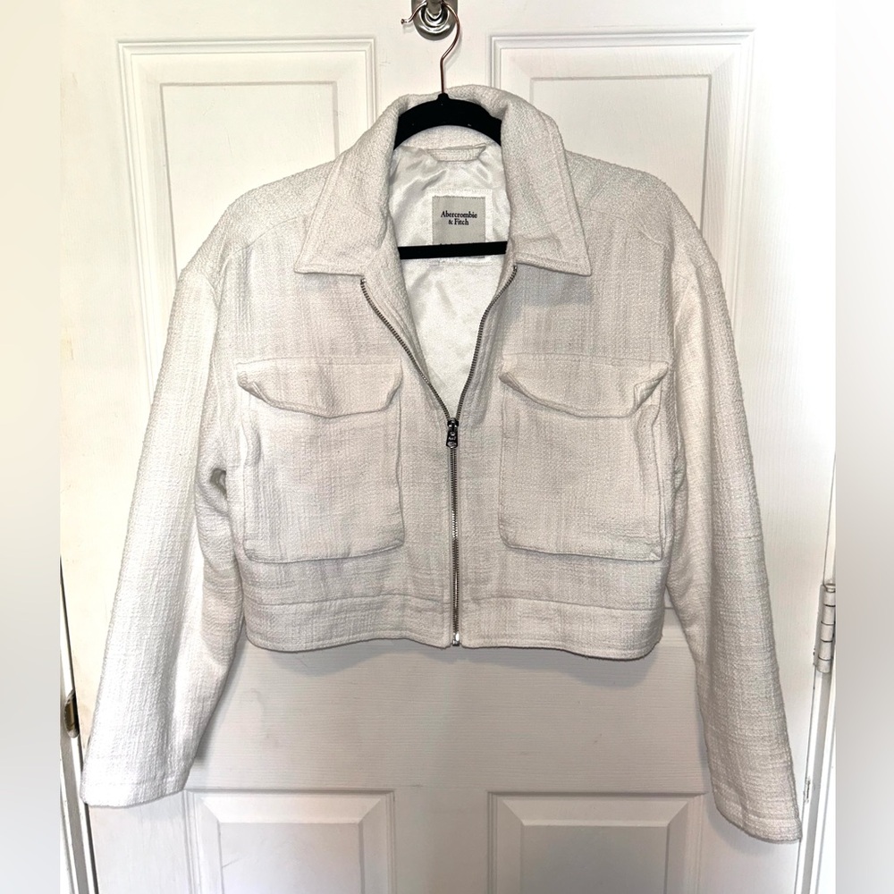White Abercrombie jacket